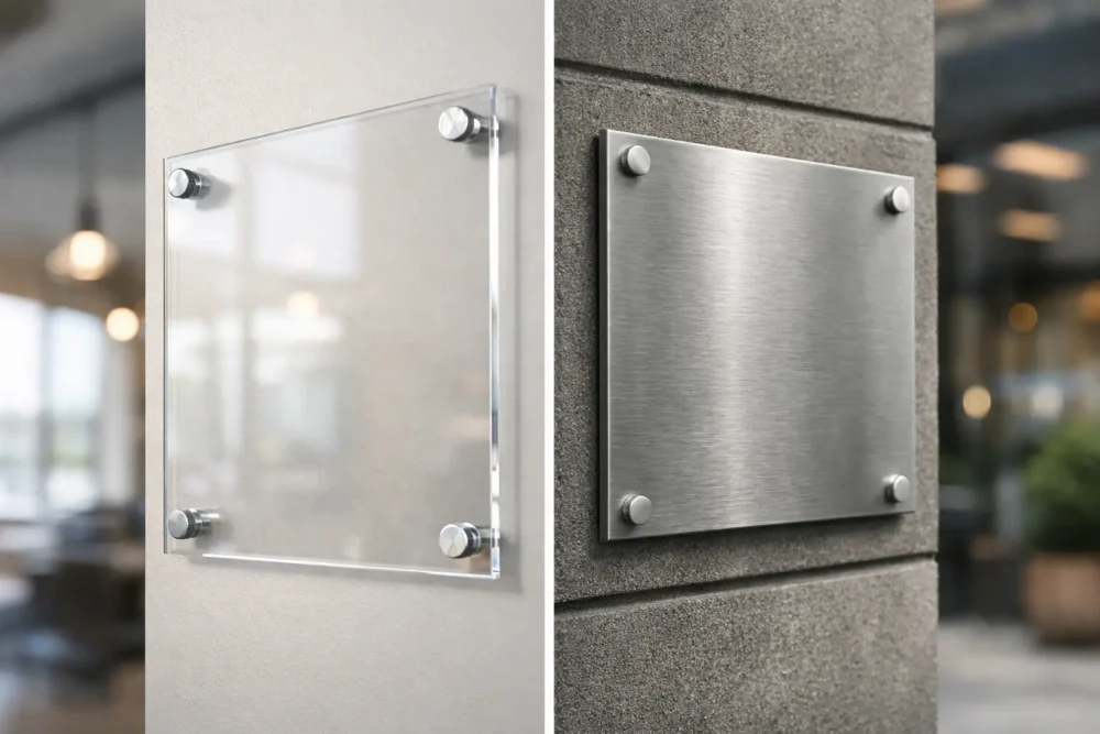 Acrylic Signs vs Metal Signs for Your Business