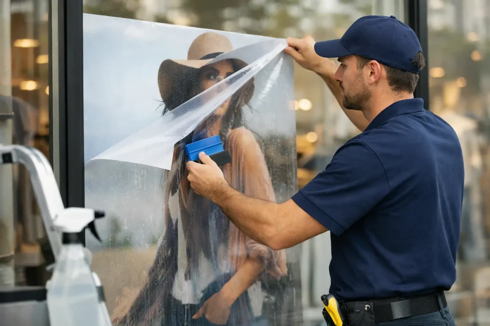 How to Install Window Graphics Safely in Stores