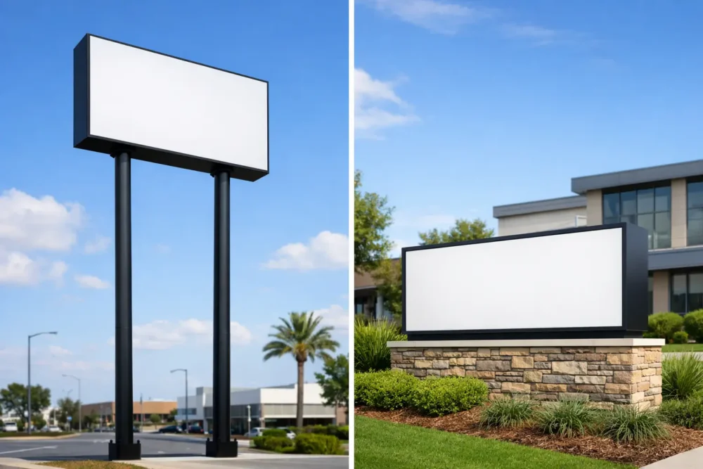 Pylon Signs Versus Monument Signs for Your Site